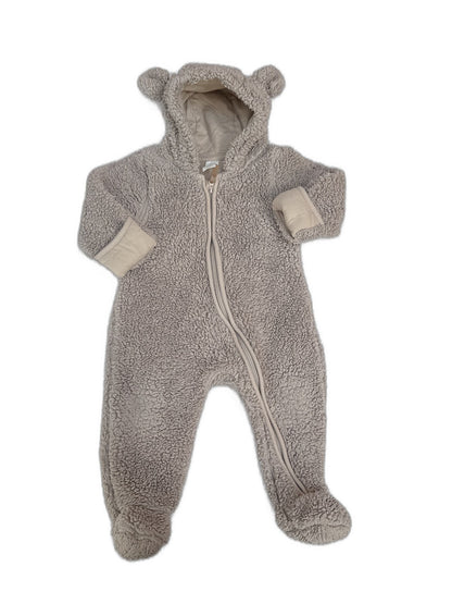 H&M Bear Sherpa Fleece Snowsuit 4-6M