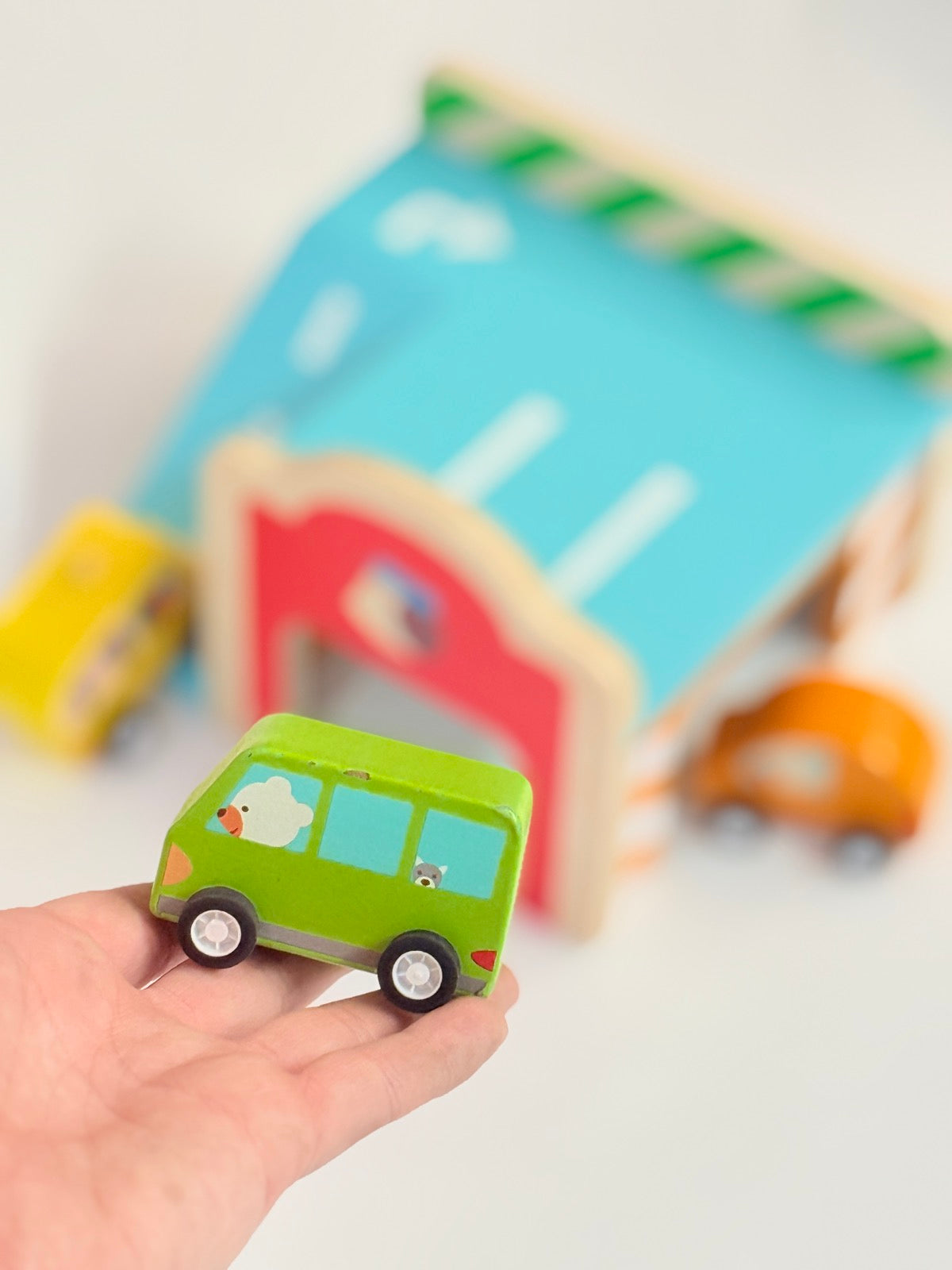 Djeco Wooden Toy Garage Playset