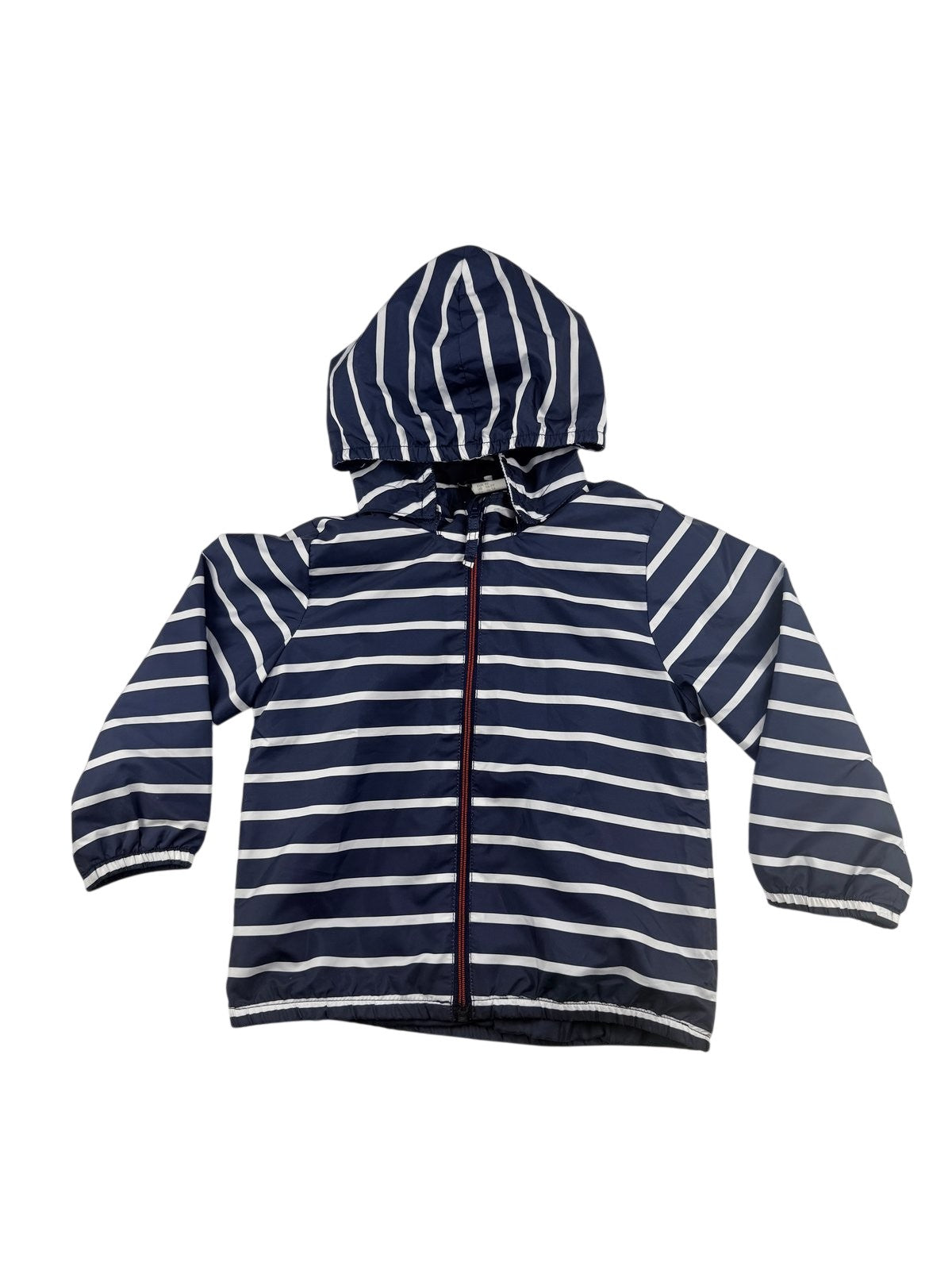 H&M Navy Striped Hooded Jacket 2T