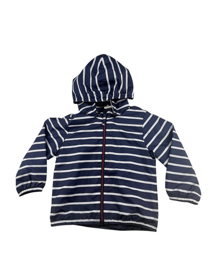 H&M Navy Striped Hooded Jacket 2T