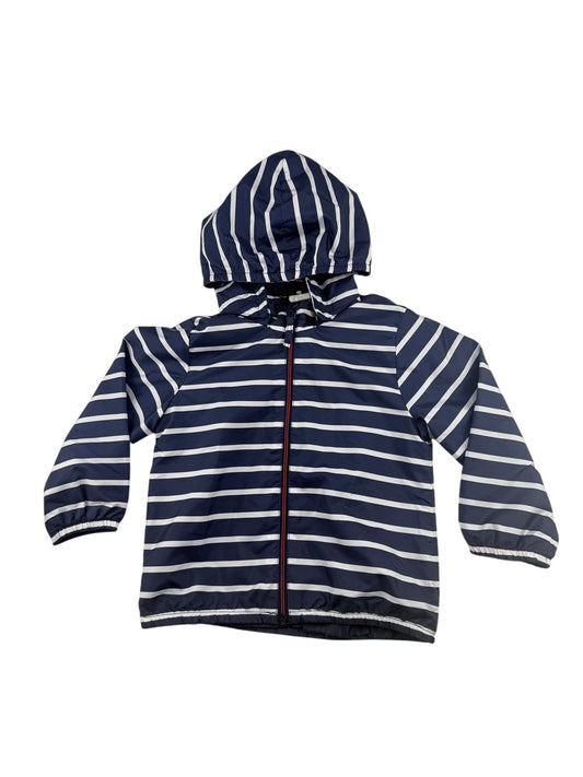 H&M Navy Striped Hooded Jacket 2T