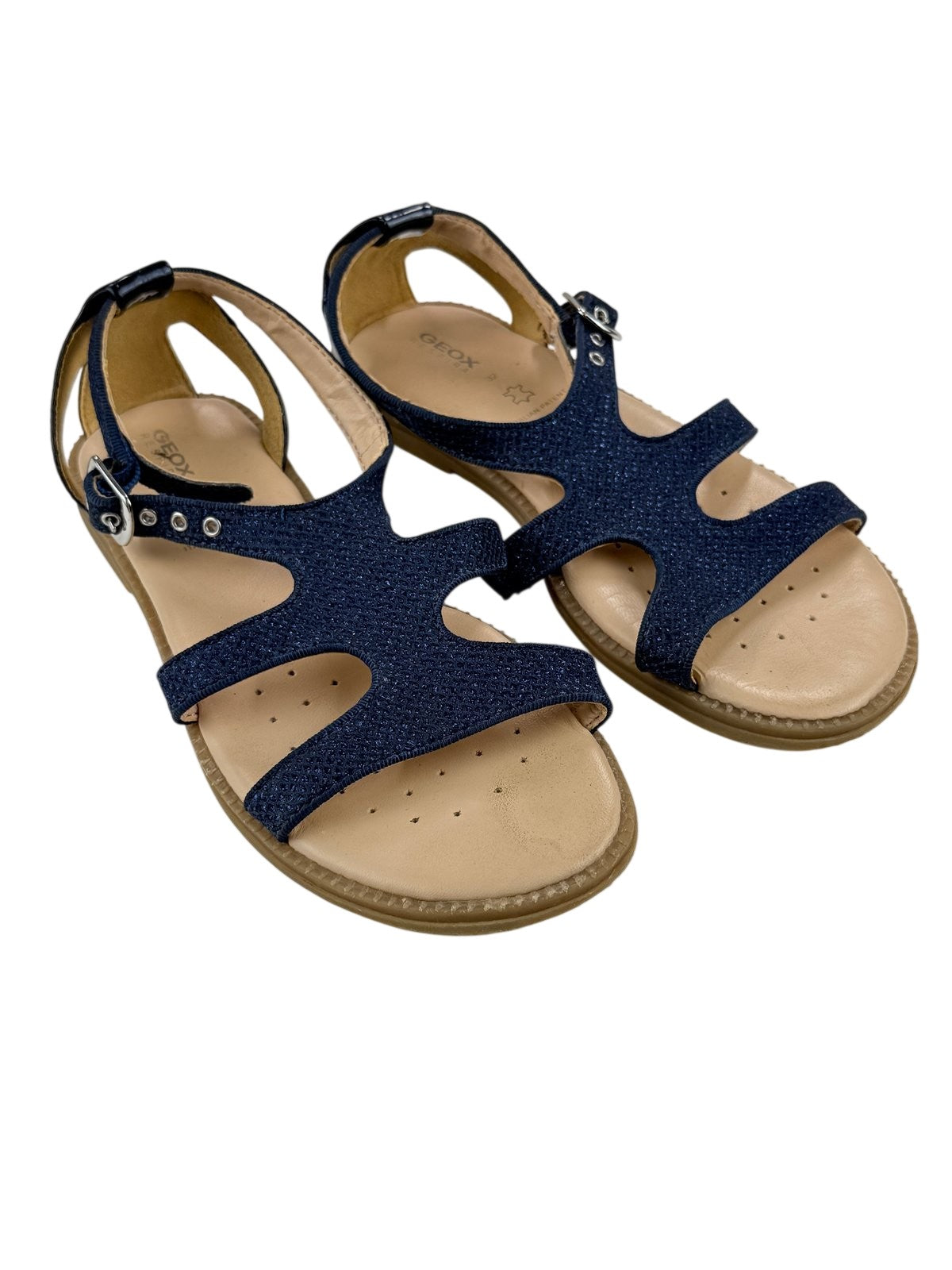 Geox Respira Navy Glitter Sandals EU 32