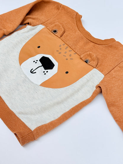 George Bear Face Sweatshirt 12-18M