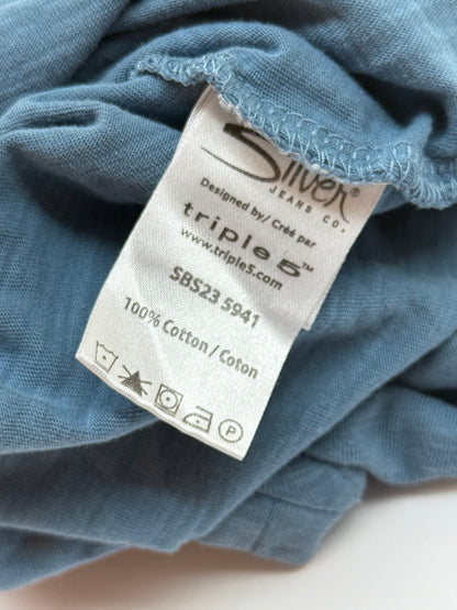 Silver Jeans Co. Blue Pocket T-Shirt Size 6