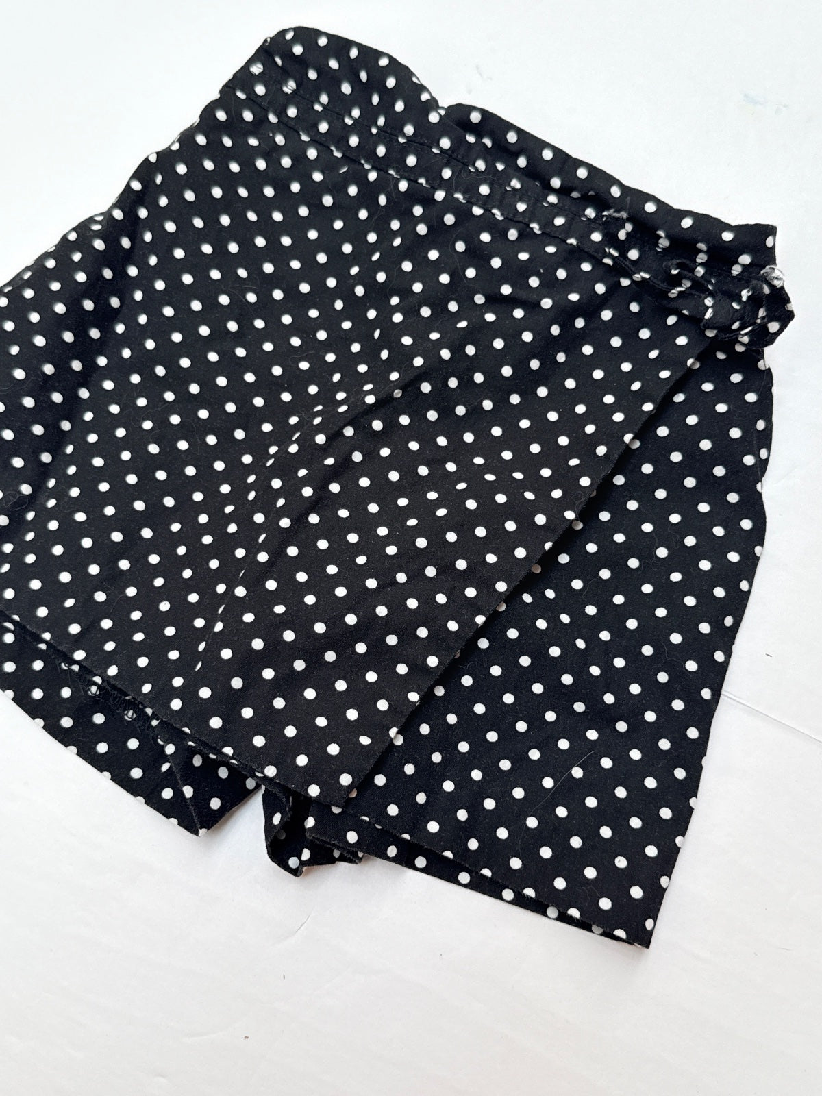 Zara Black Polka Dot Wrap Skirt Size 6