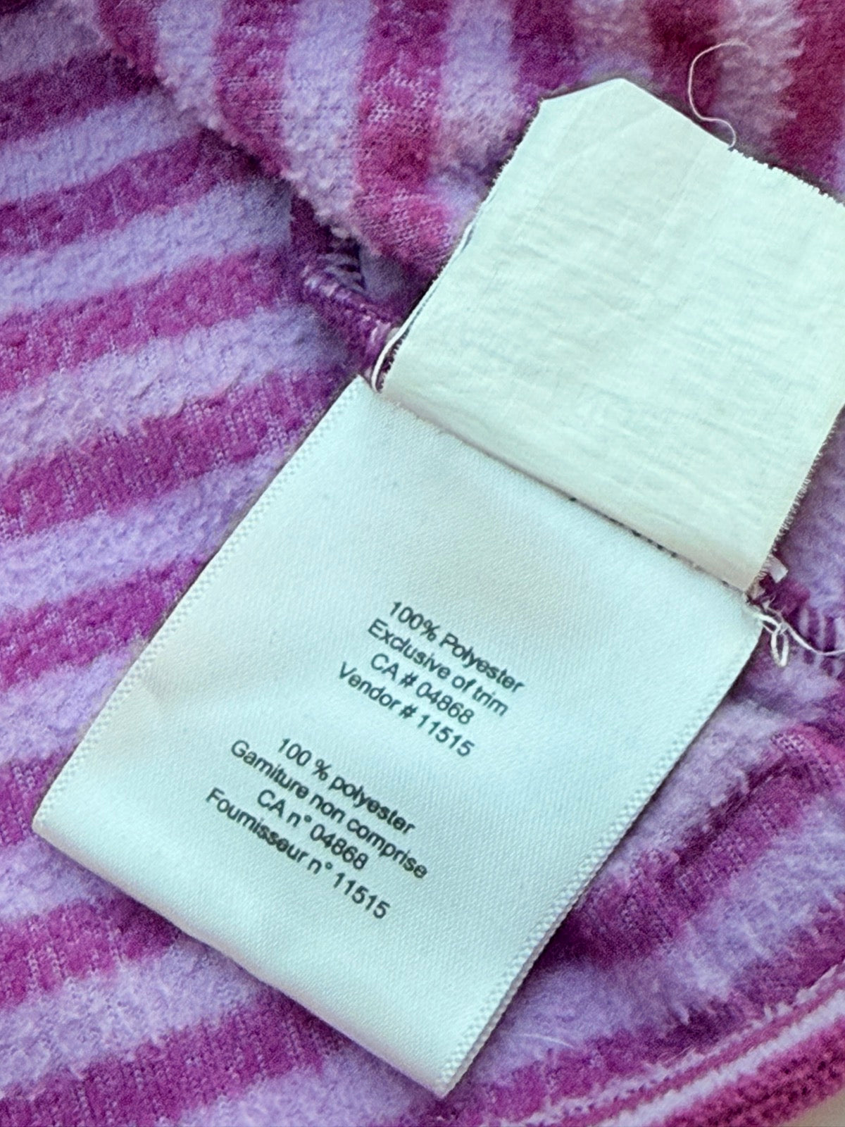 MEC Striped Fleece Pajama Set Size 6