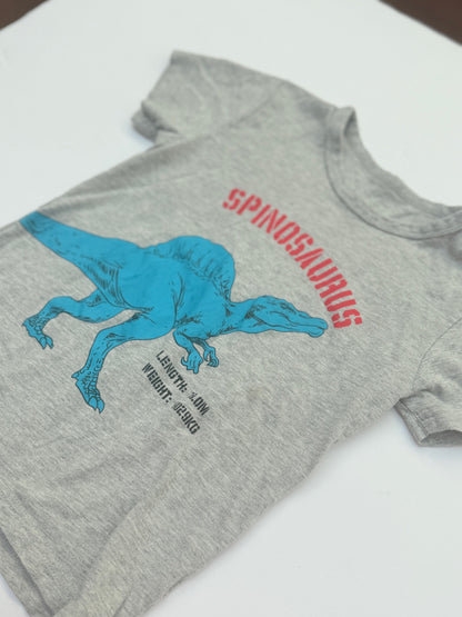 Spinosaurus Gray Graphic Tee Size 4/5