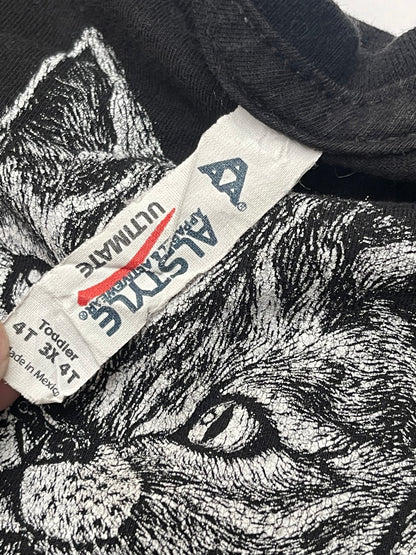 Alstyle Cat Graphic Black T-Shirt 4T