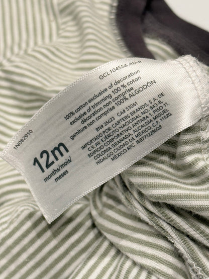 Carter's Striped Rhino Romper 12m