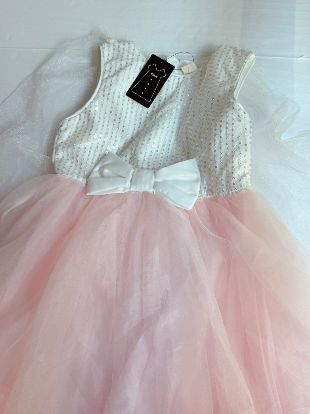 NWT - Cheek Pink Sequin Tulle Dress Size 8