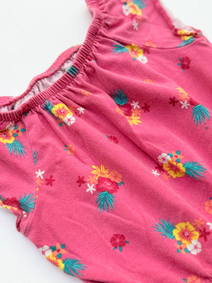 Pekkle Floral Pink Romper Size 4