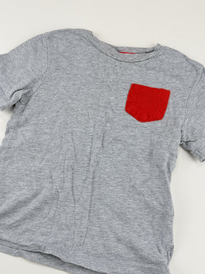 George Baby Gray T-Shirt Red Pocket 2T