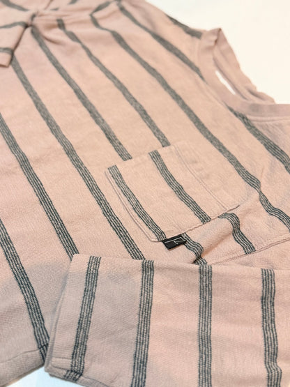 Zara Pink Striped Long Sleeve T-Shirt 6-7