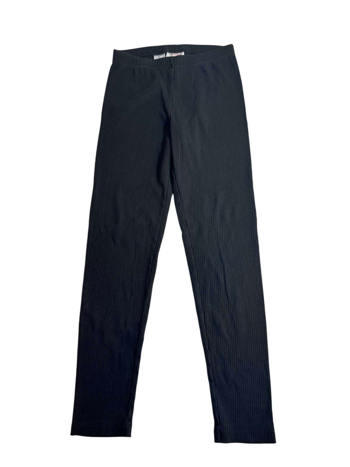 Cat & Jack Black Ribbed Leggings L (10/12) 10/12