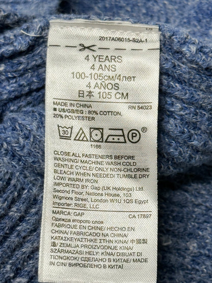 Baby Gap Blue Shawl Collar Cardigan Size 4Y