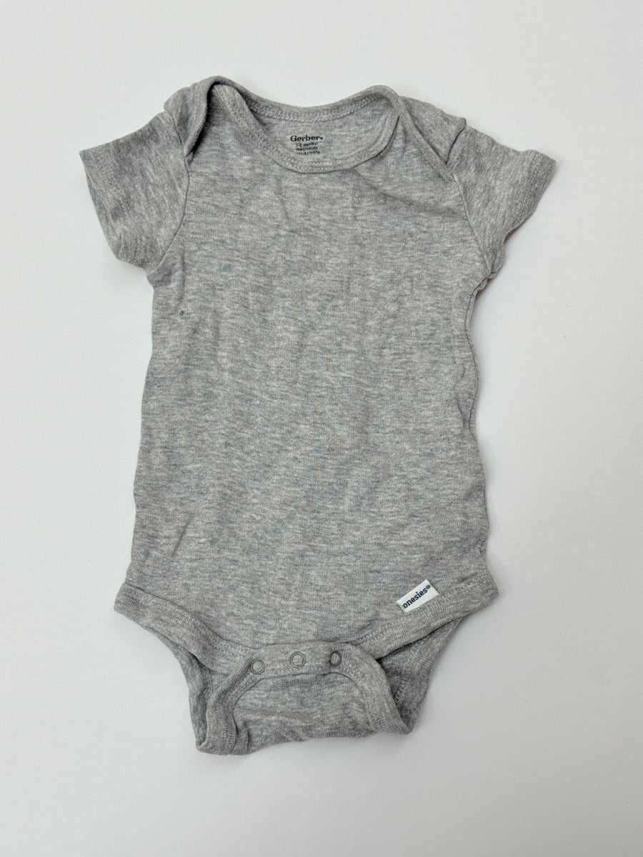 Gerber Onesie Gray Bodysuit 3-6m