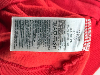 baby Gap Red Logo Zip Hoodie Size 3T