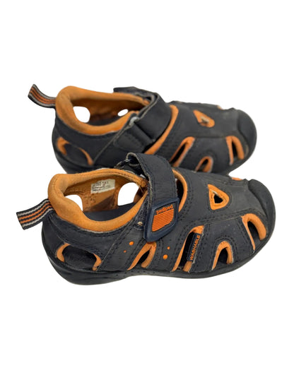 Pediped Navy Orange Sandals Size 6.5
