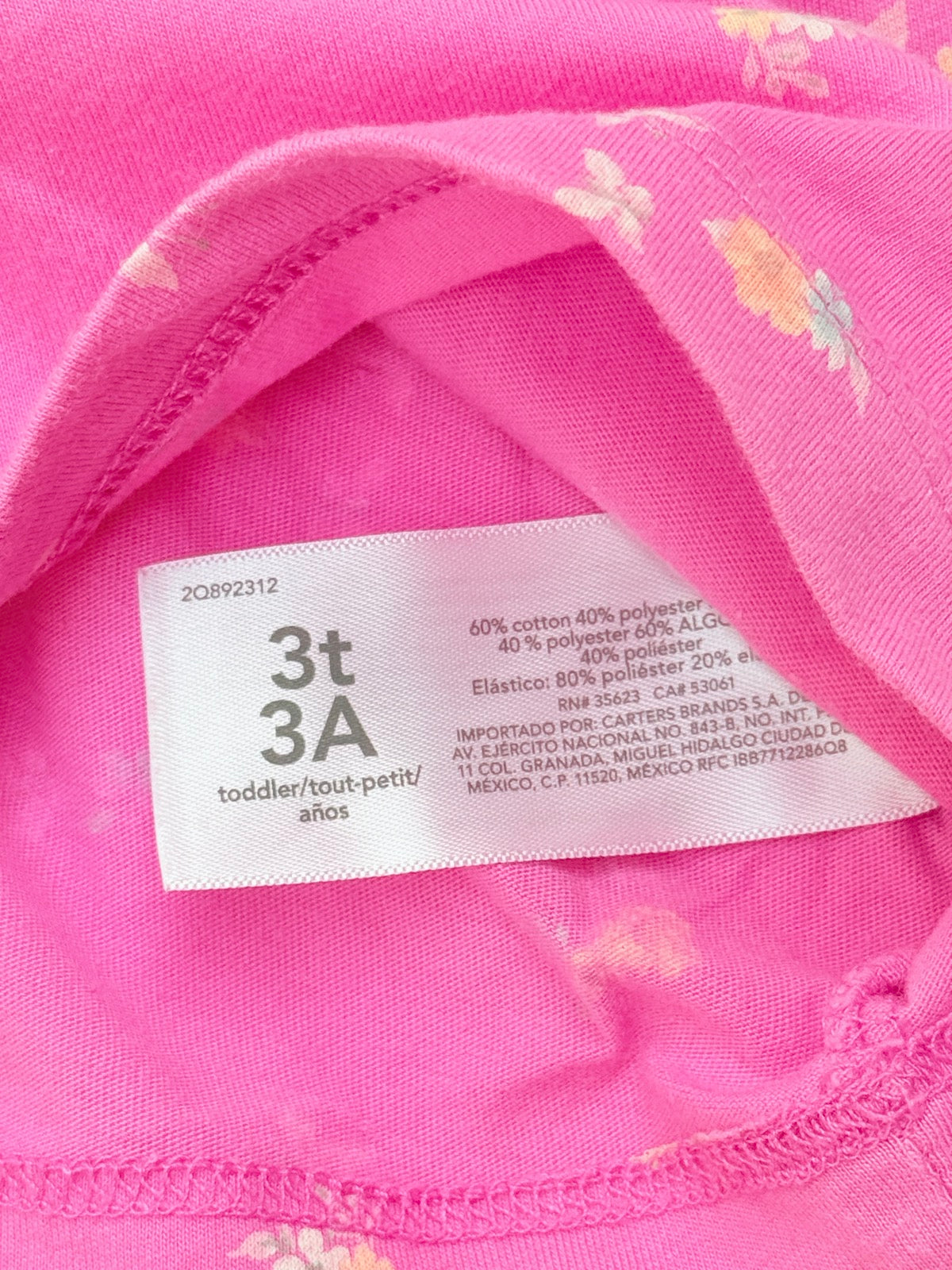 OshKosh B'gosh Floral Butterfly Pink Dress 3T