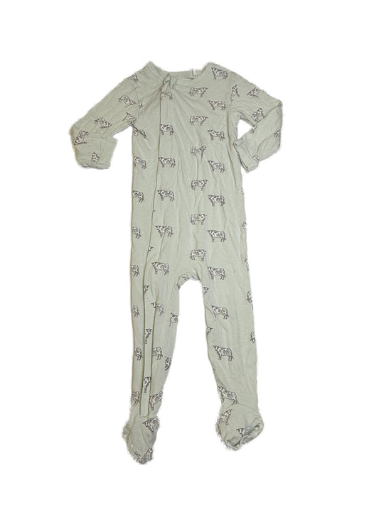 Coccoli Cow Print Footed Sleeper 18M