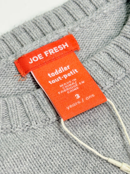 Joe Fresh Gray Dog Knit Sweater 3T