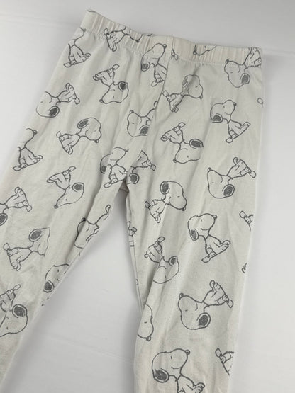 Peanuts Snoopy Print White Leggings Size 5