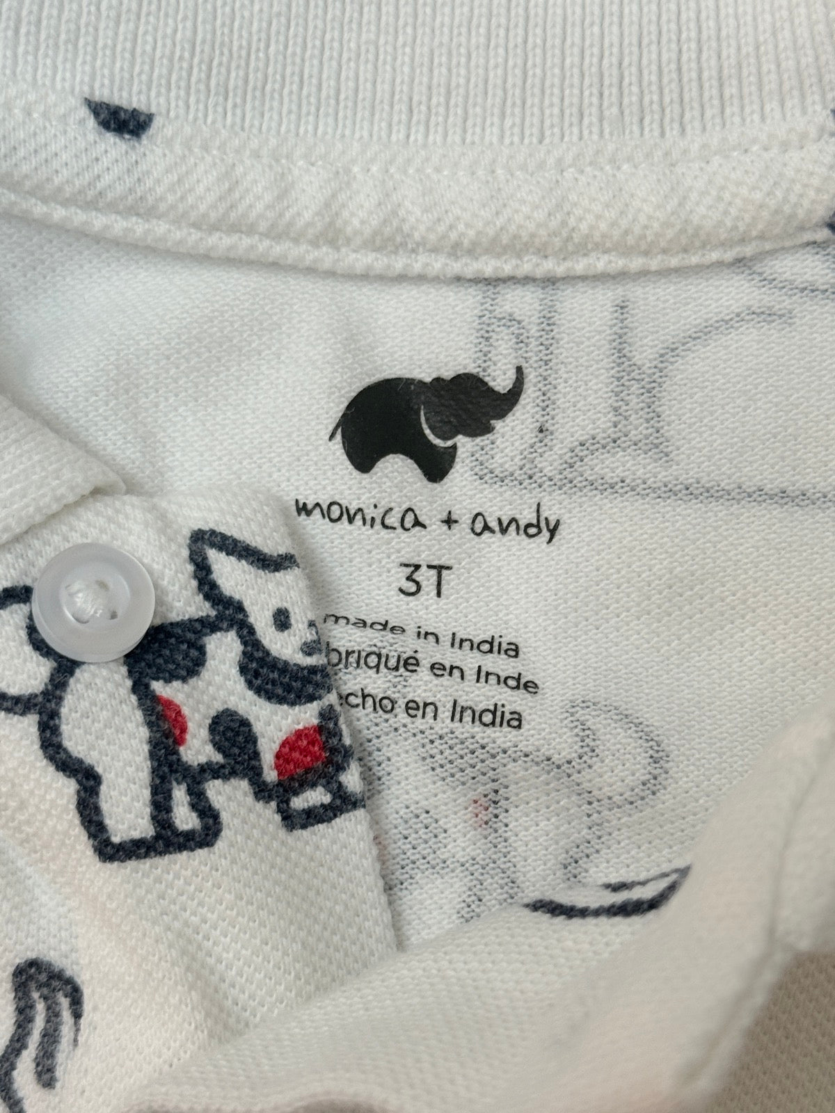 Monica + Andy Dog Print Romper 3T