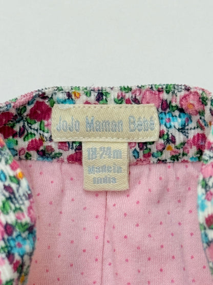 JoJo Maman Bébé Floral Corduroy Overalls 18-24M