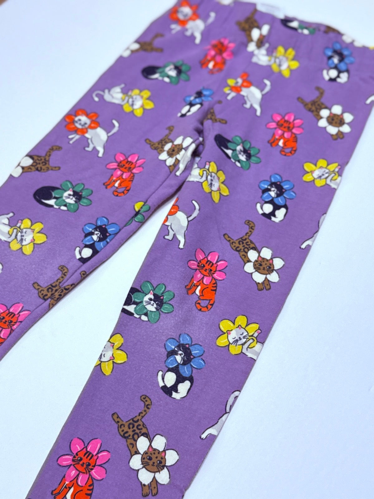 Mini Boden Cat Floral Leggings Size 6-7Y