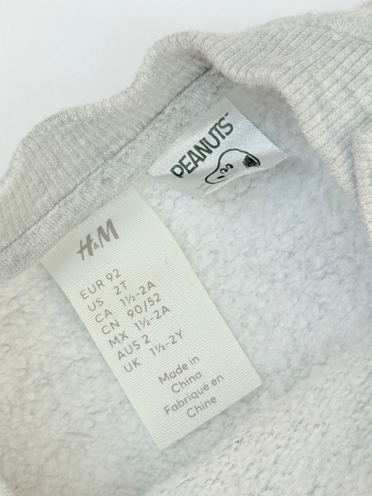 H&M Snoopy Sweatshirt & Jogger Set 2T
