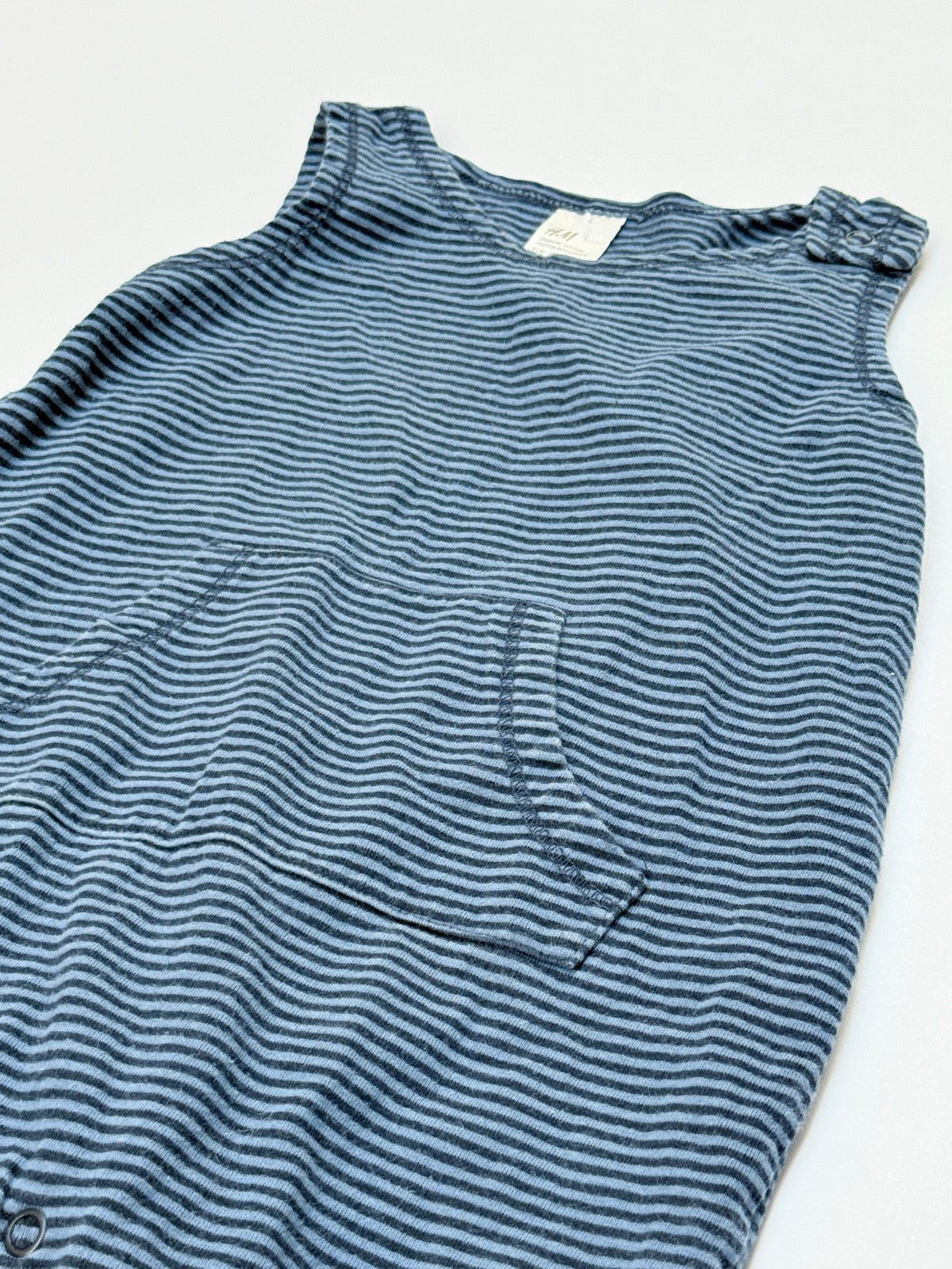 H&M Striped Long Sleeve Romper 12-18M