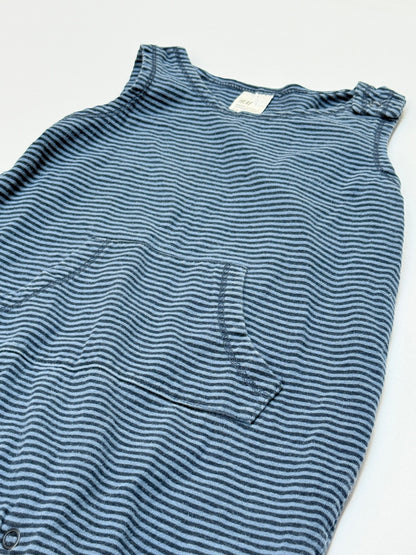 H&M Striped Long Sleeve Romper 12-18M
