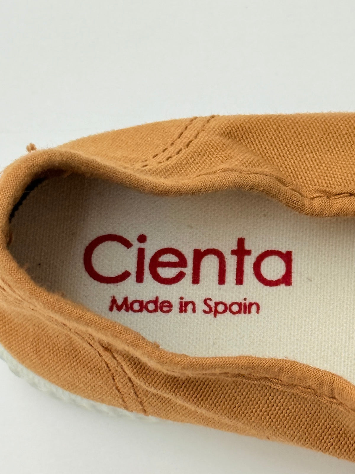 Cienta Brown Canvas Slip-On Sneakers