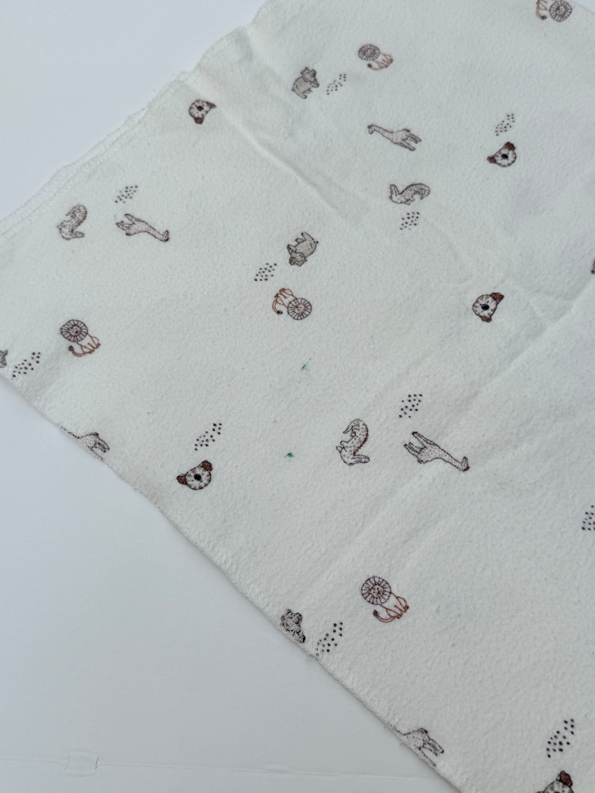 Animal Print Flannel Baby Receiving Blanket