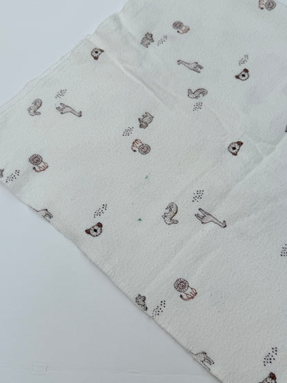Animal Print Flannel Baby Receiving Blanket