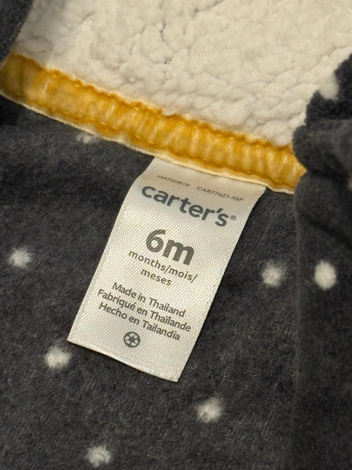 Carter's Polka Dot Sherpa Hooded Jacket 6M