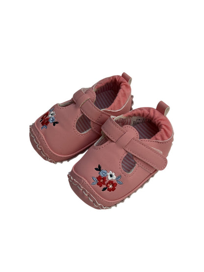 Pink Floral Mary Jane 3-6m