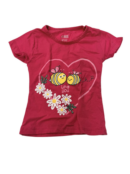 Lush Plush Pink Bee Graphic T-Shirt 2T