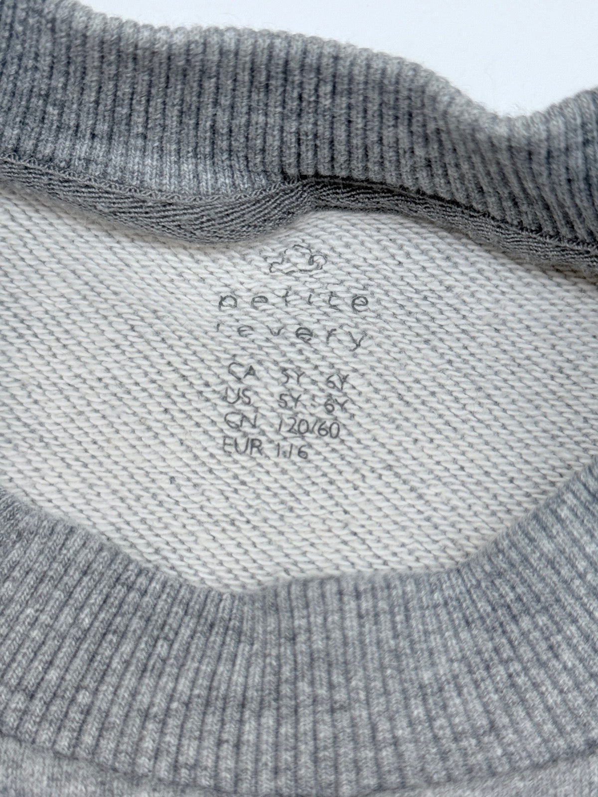 Petite Revery Grey Heart Sweatshirt 5-6Y