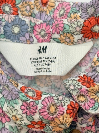 H&M Floral Print Shirt & Shorts Set Size 7-8Y