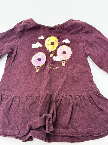 George Donut Balloon Print Dress 6-12M