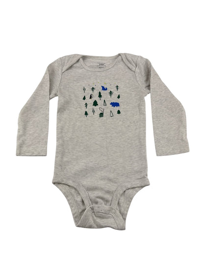 Carter's Gray Forest Print Bodysuit 24M