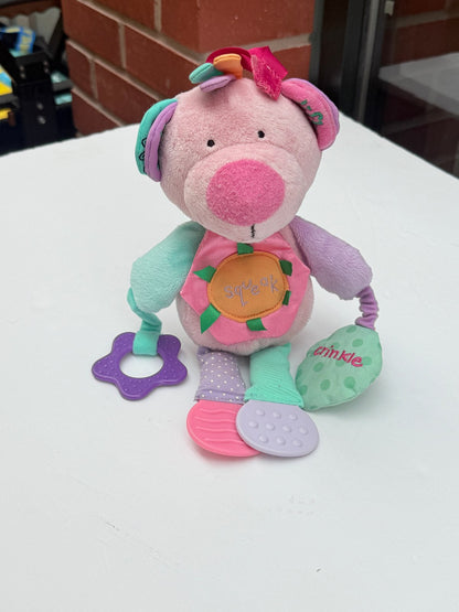 Manhattan Toy Pink Bear Teether Activity Toy