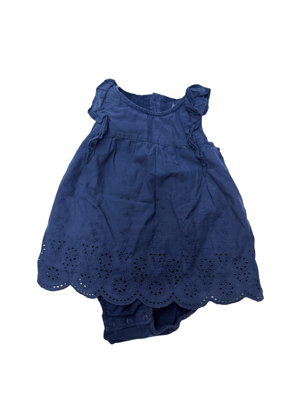 Just One You Navy Eyelet Romper 12M