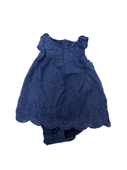 Just One You Navy Eyelet Romper 12M