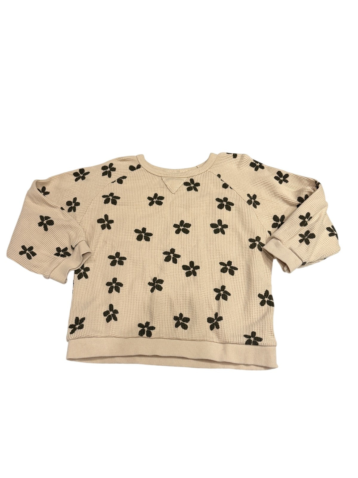 Zara Floral Waffle Knit Sweatshirt 2-3Y