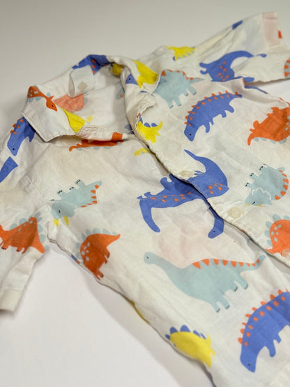 H&M Dinosaur Print Shirt & Shorts Set 18M