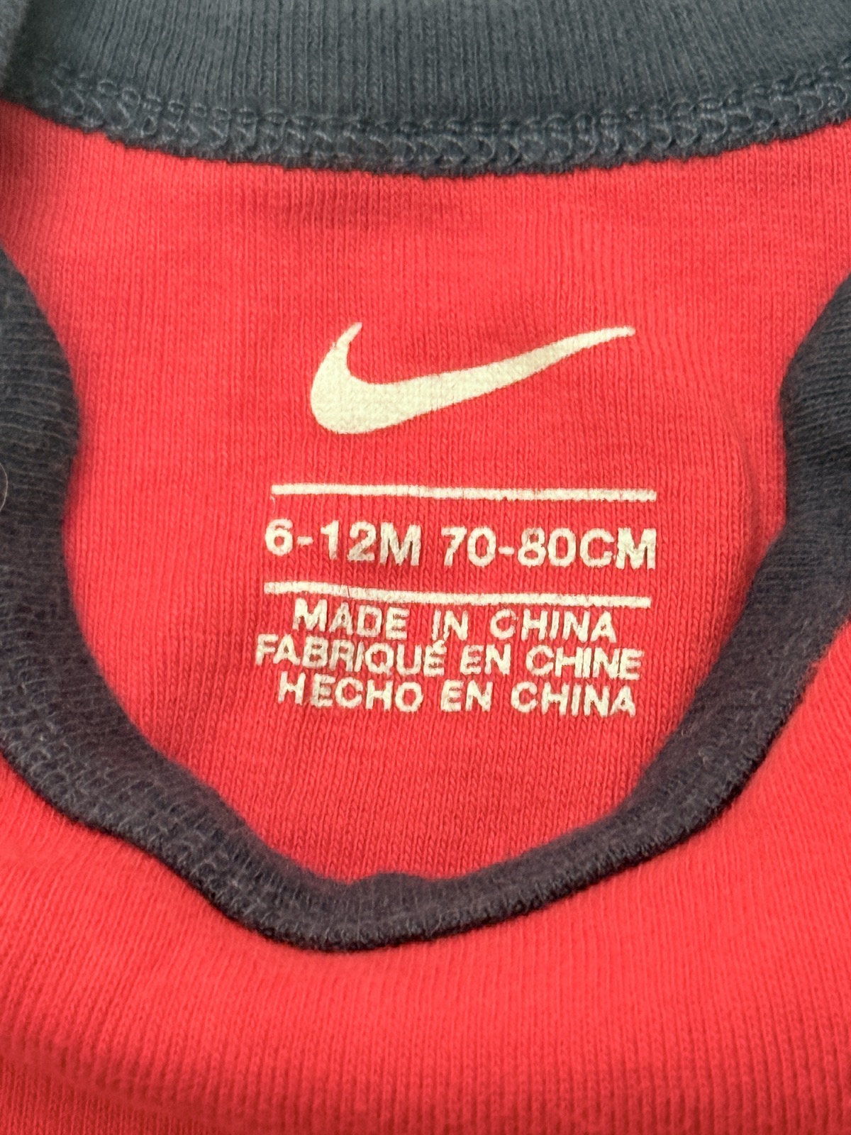 Nike Swoosh Red Bodysuit 6-12M