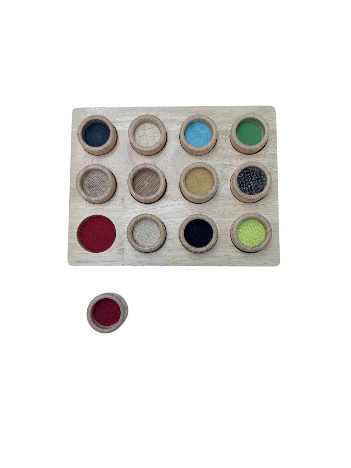 TickiT Wooden Tactile Matching Discs Board