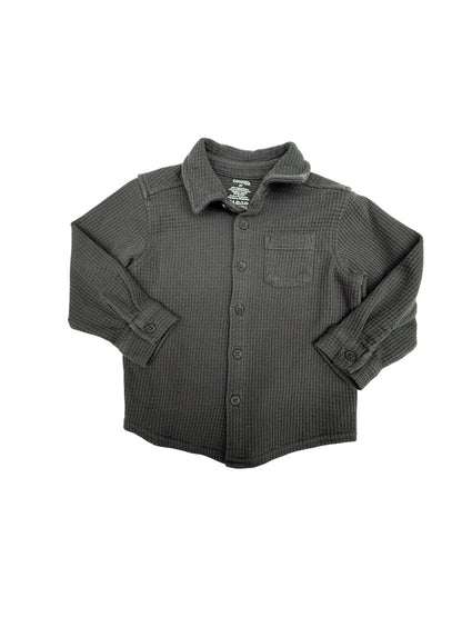 George Gray Waffle Knit Button Shirt 2T